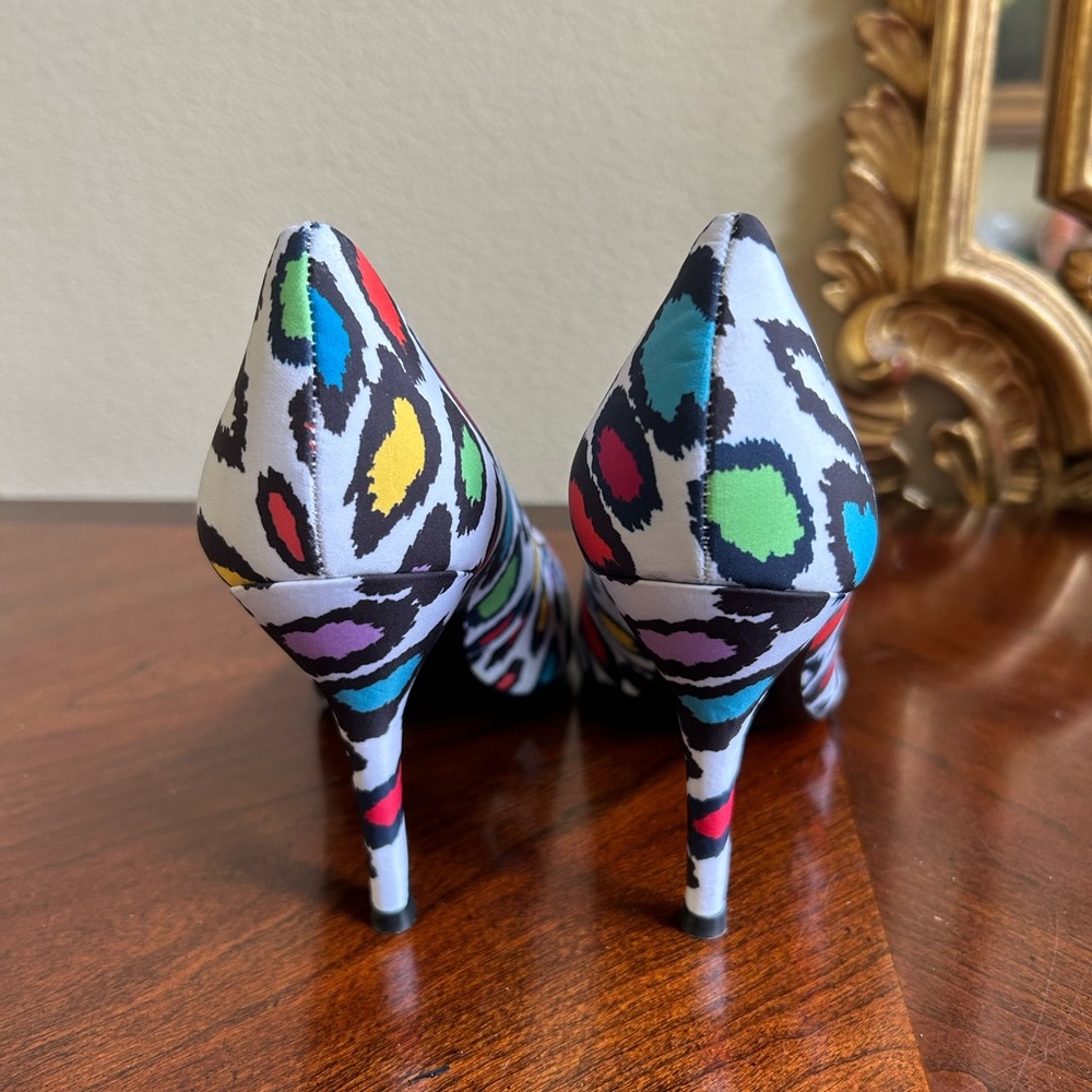 Nine West colorful 80s pattern heels - Picture 4 of 7